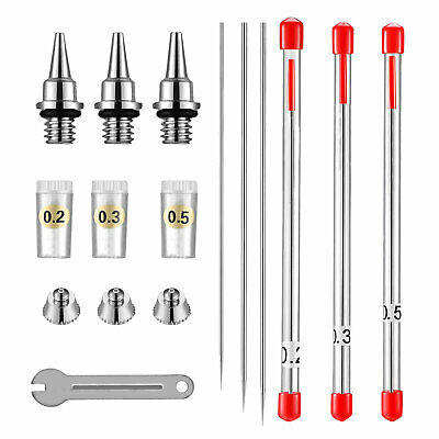 0.2/0.3/0.5mm Airbrush Nozzle Needle Replacement Parts For Airbrushes Spray Gun