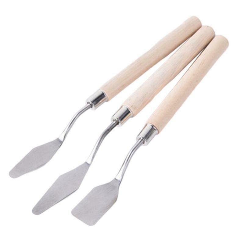 3pk Oil Paint Spatula Stainless Steel Palettes Knife Set Artists Painting Knives