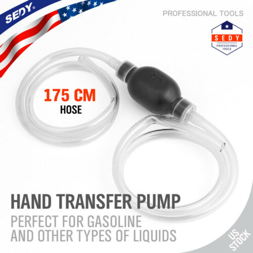 Largest Manual Hand Siphon Syphon Transfer Pump Fluid Liquid Water Gas Gasonline