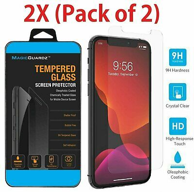 2-pack Tempered Glass Screen Protector For Iphone 7 8 Plus X Xs Max Xr 11 12 Pro