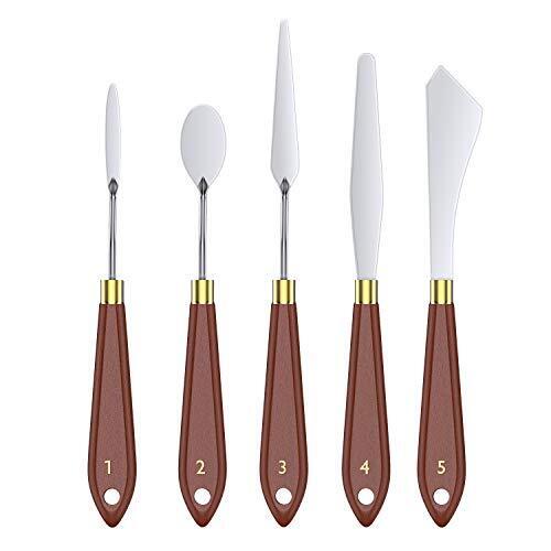 Timovo Painting Knives Set [5-pcs] Stainless Steel Palette Knives Spatula Color