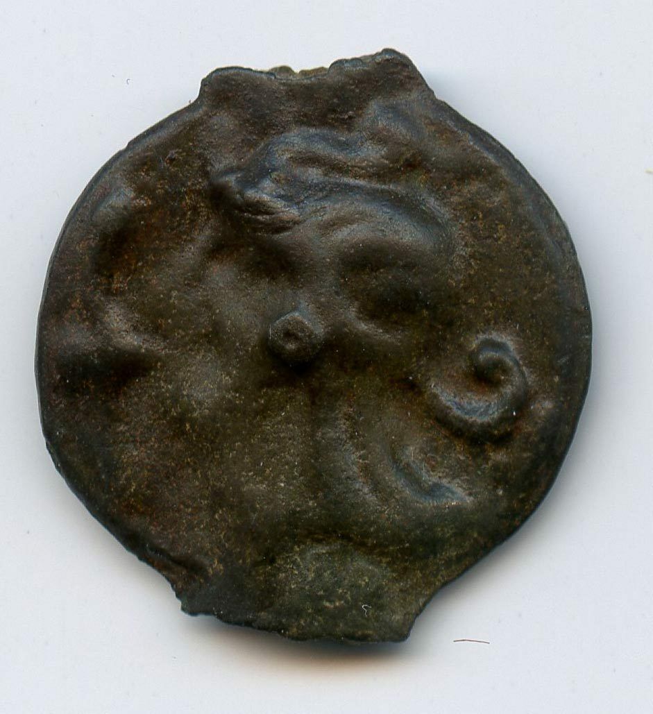 Leuques (the1st Century Av J.c) Potin Coin In The Bull And Lis Lt.9155