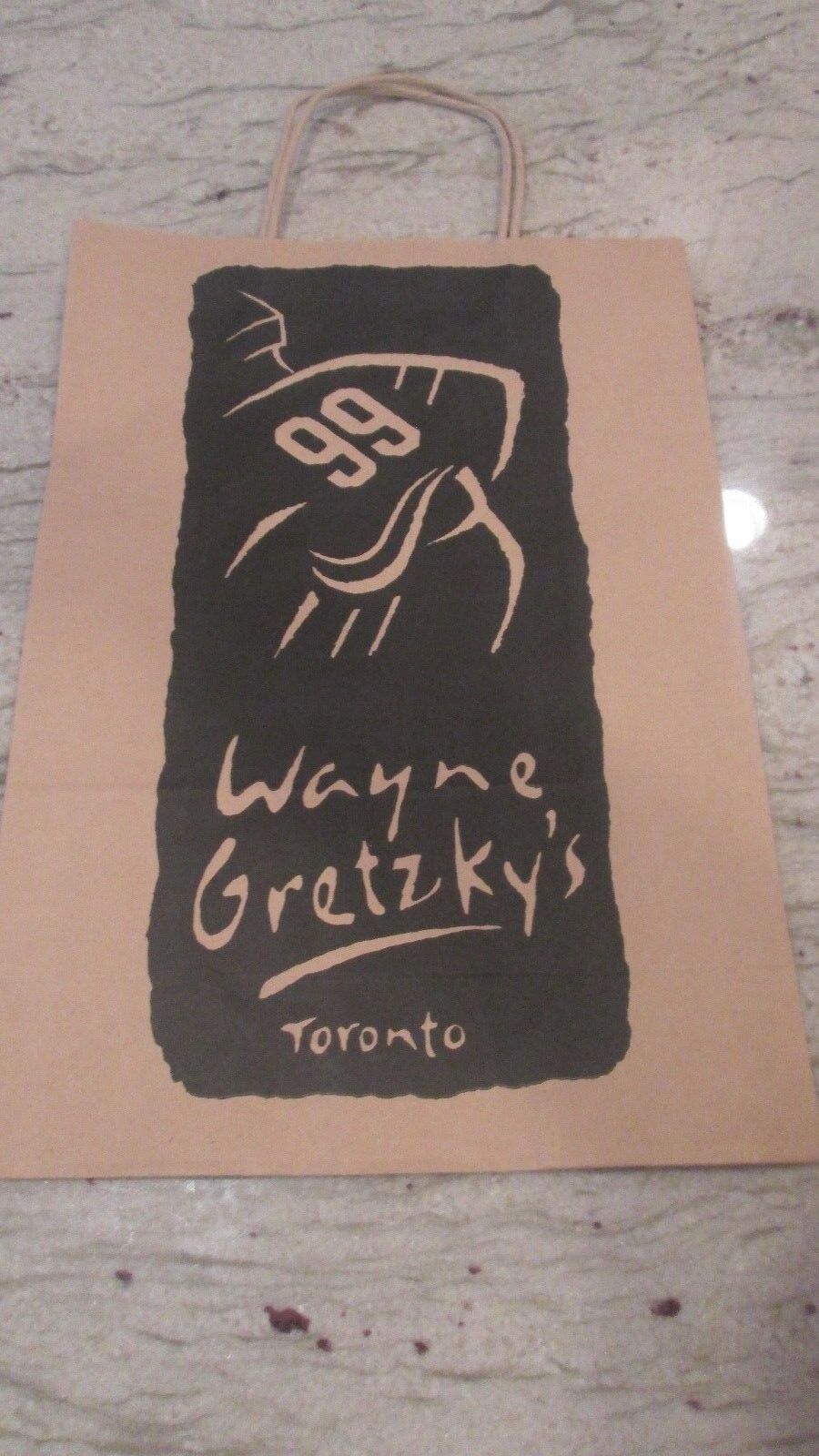 New- Wayne Gretzky's Reataurant-toronto,canada Logo Shop Bag-2 Sided-10x14""