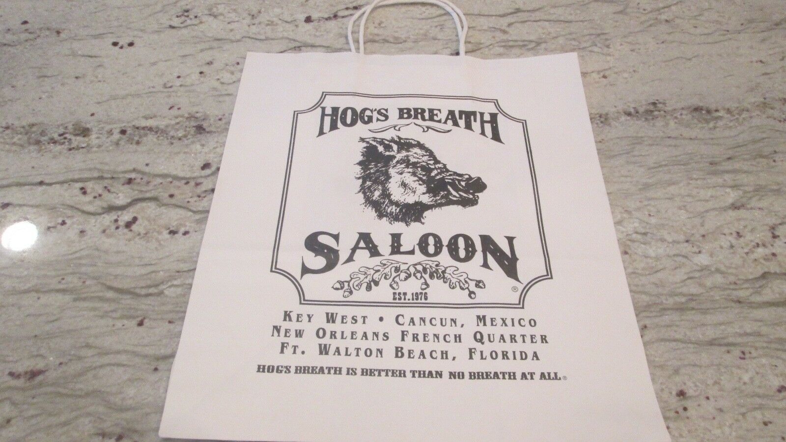 New- Hog's Breath Saloon-the South Shopping Bag-2-sided- 13x15"'-medium Size