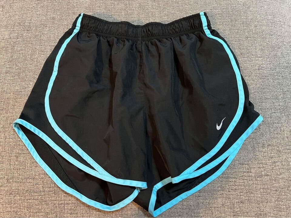 Women’s Nike Running Shorts - Medium, Black W/ Bright Blue Lining