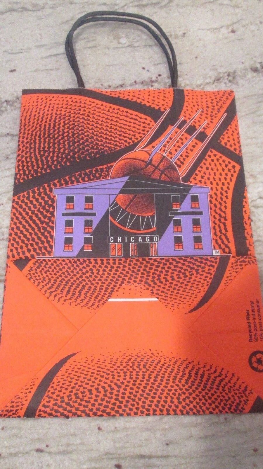 New- Michael Jordan's- The Restaurant Logo Shopping Bag-2-sided 8x11"'-paperhard