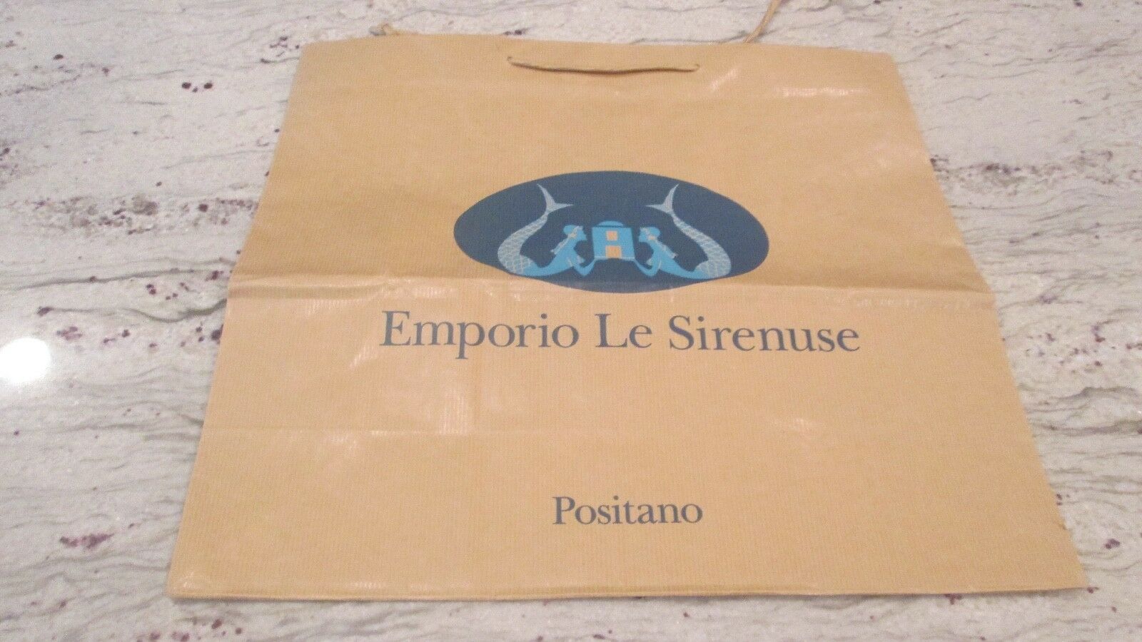 New-le Sirenuse In Positano,italy Emporio Gift Bag-2 Sided Size 17x18"'hardpaper